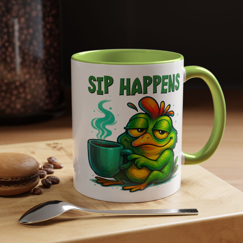 Sip Happens Coffee Mug — Funny Frog Coffee Cup (11/15oz)