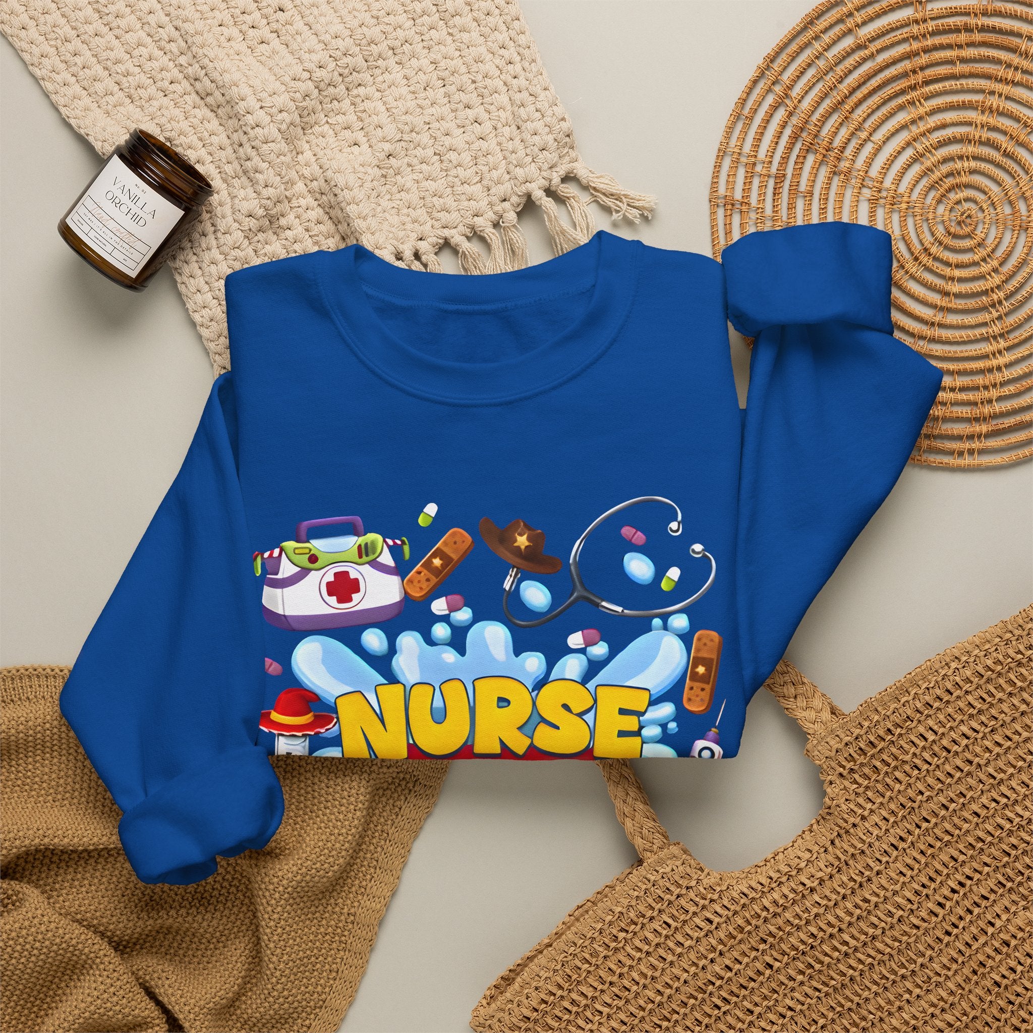 Nurse Story Sweatshirt — Cute Medical Cartoon Crewneck for Nurses