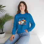 "Life Without Coffee Is Depresso" Cute Cafe Graphic — Coffee Crewneck Sweatshirt