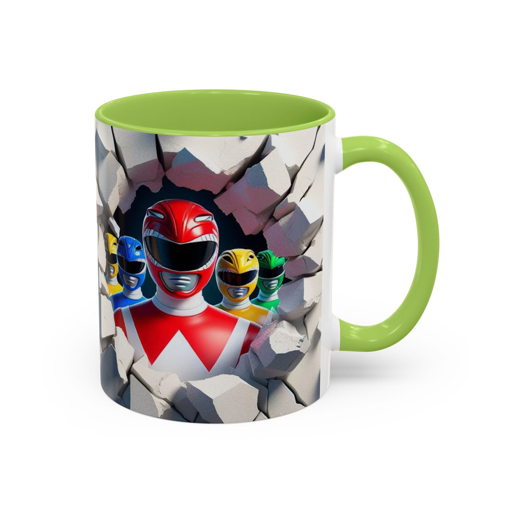 Power Rangers Coffee Mug — Retro Superhero Team Design (11/15 oz)