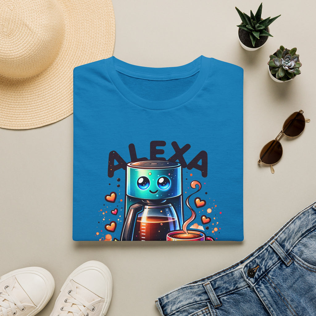 Alexa Coffee Robot T‑Shirt — Cute Brew Me Coffee Tee for Coffee Lovers