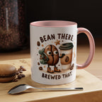 Bean There Brewed That Coffee Mug — Cute Coffee Bean & Cup Accent Mug (11/15oz)