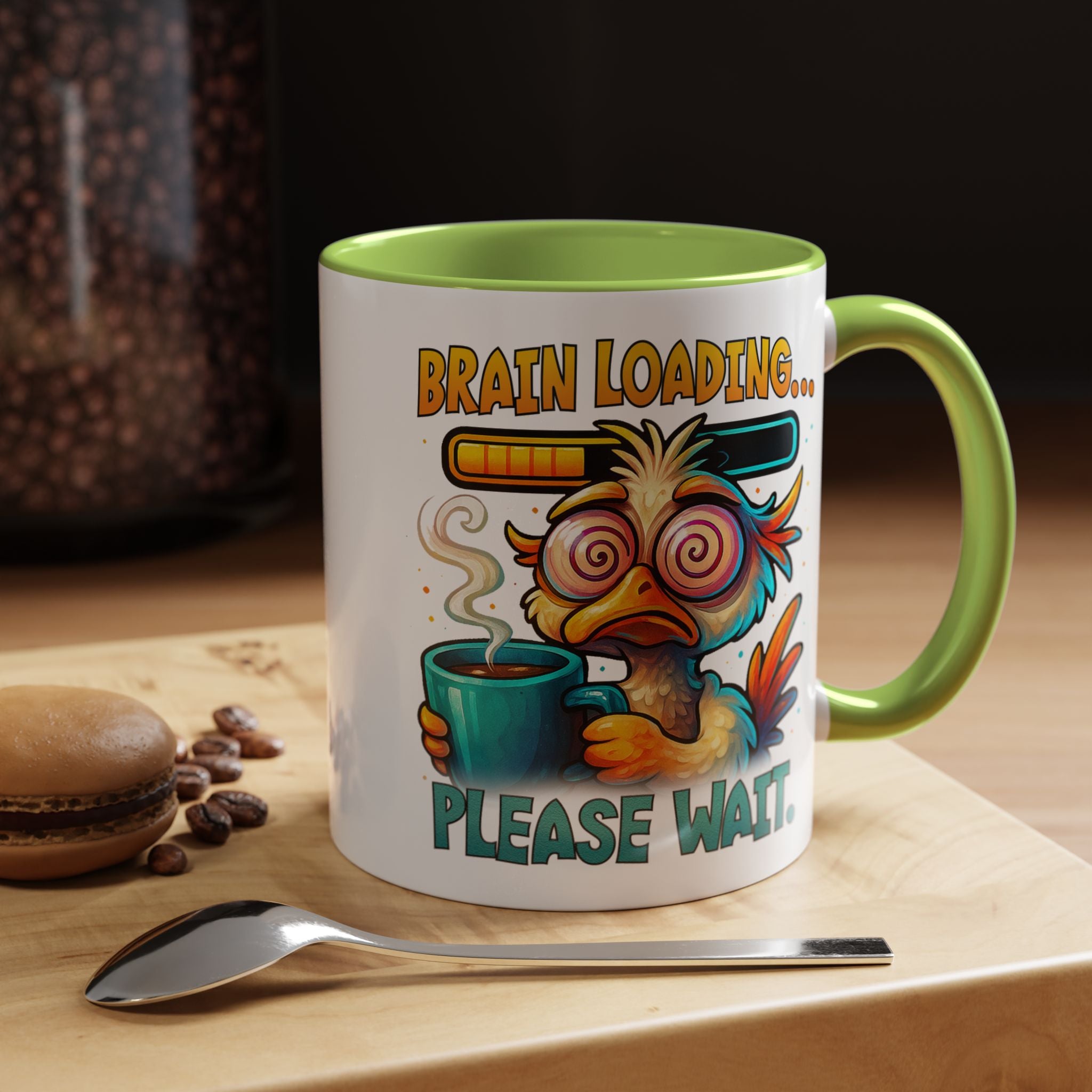 "Brain Loading... Please Wait" Funny Morning Mug for Coffee Lovers