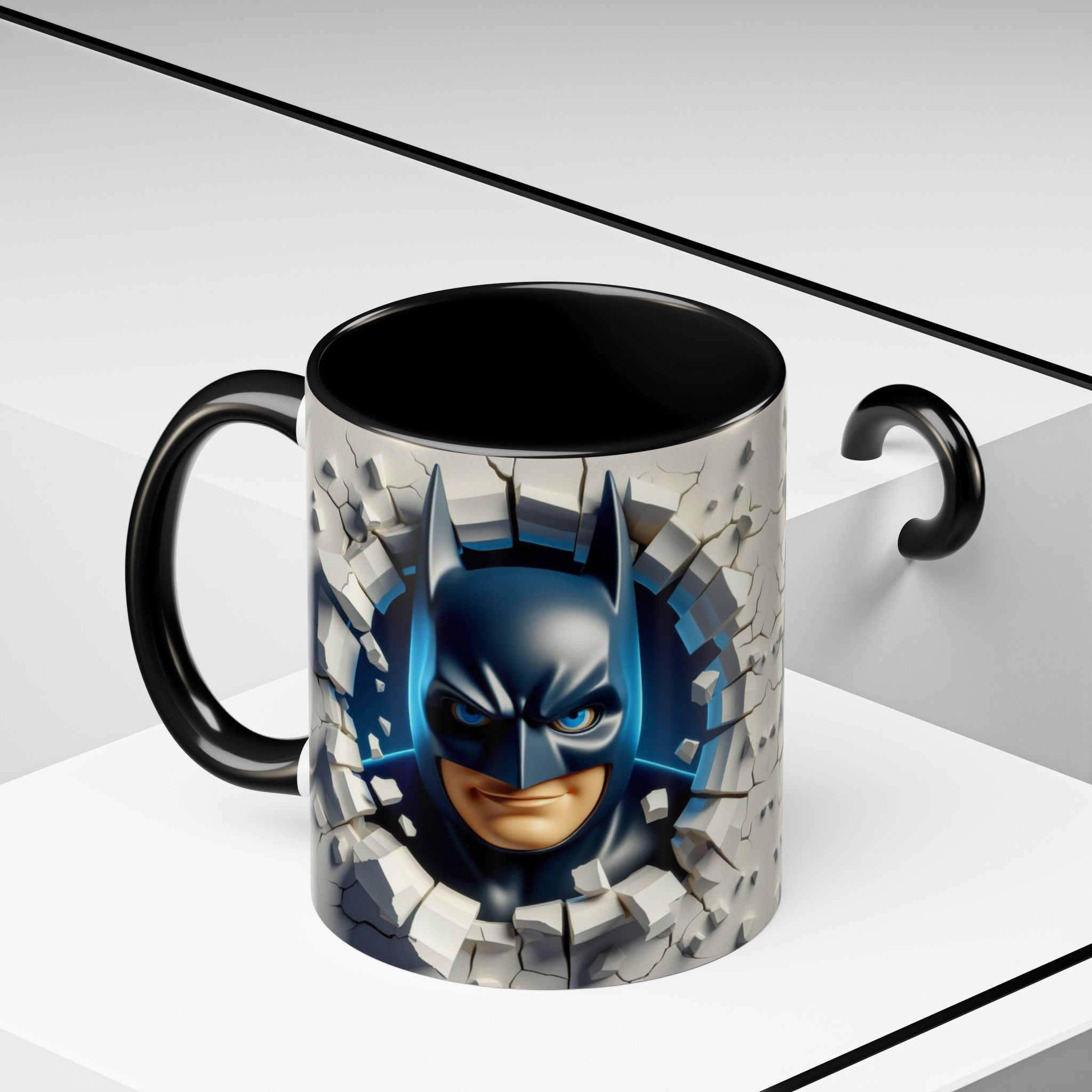 Batman "Break Through" Accent Mug — Superhero Coffee Cup (11/15oz)