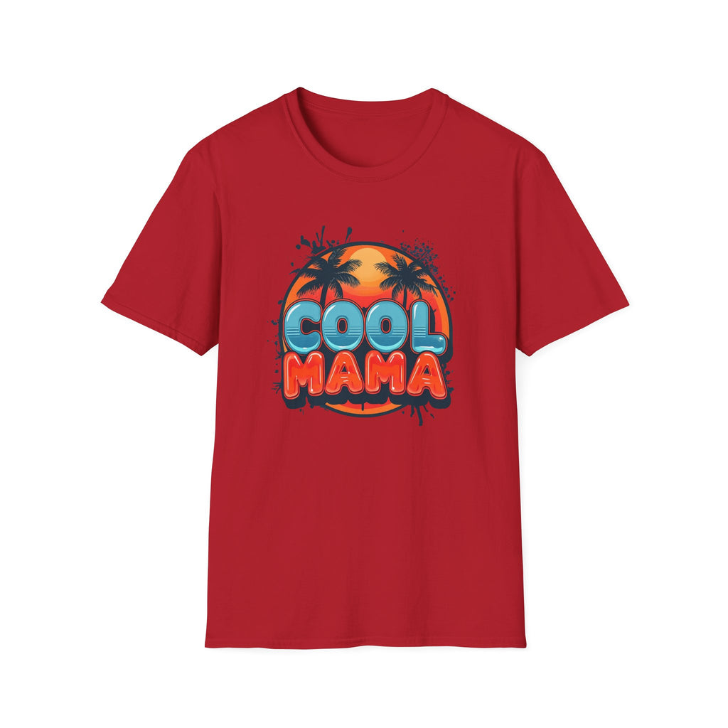 Cool Mama T-Shirt — Retro Palm Sunset Graphic Tee for Moms