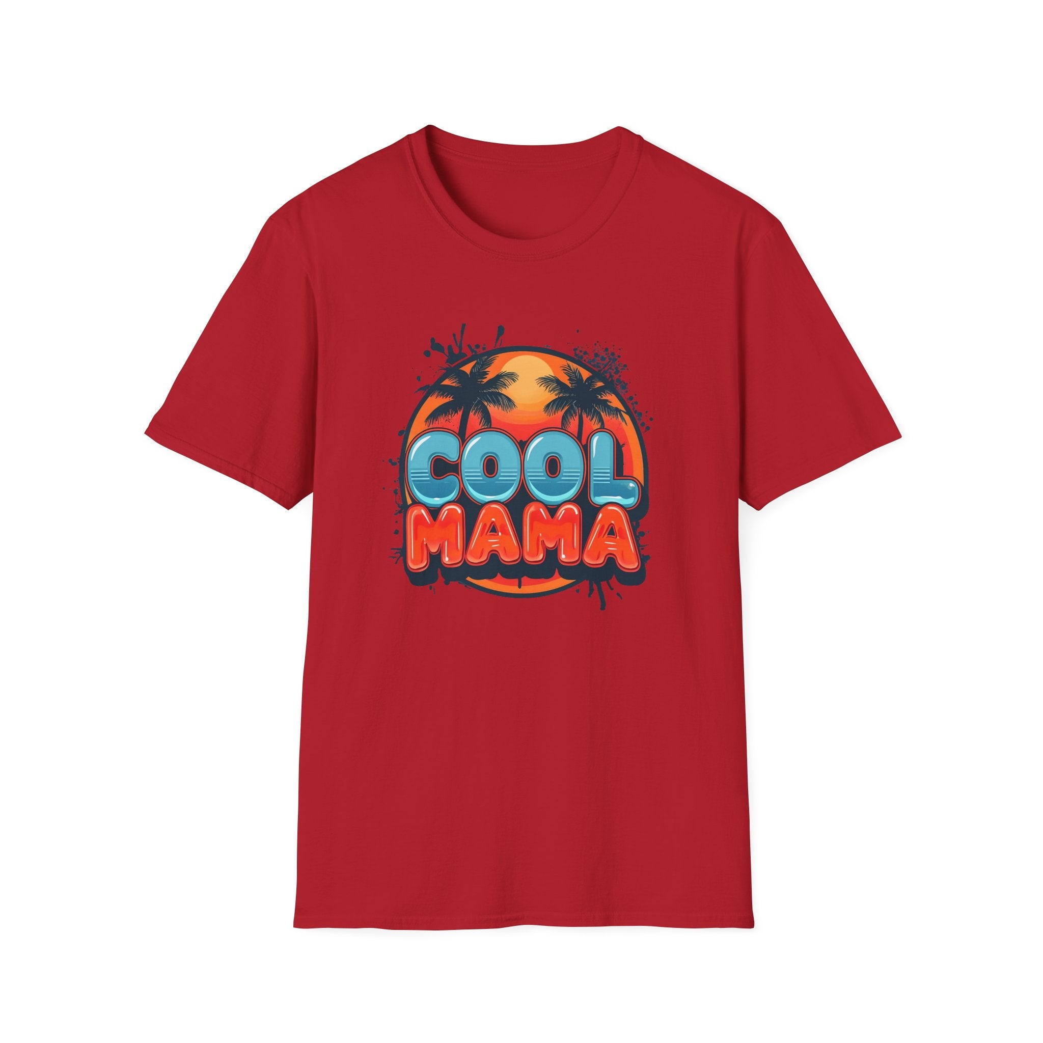 Cool Mama T-Shirt — Retro Palm Sunset Graphic Tee for Moms