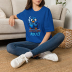 Cute Blue Bird 'Coffee First Adult' Graphic Tee — T-Shirt