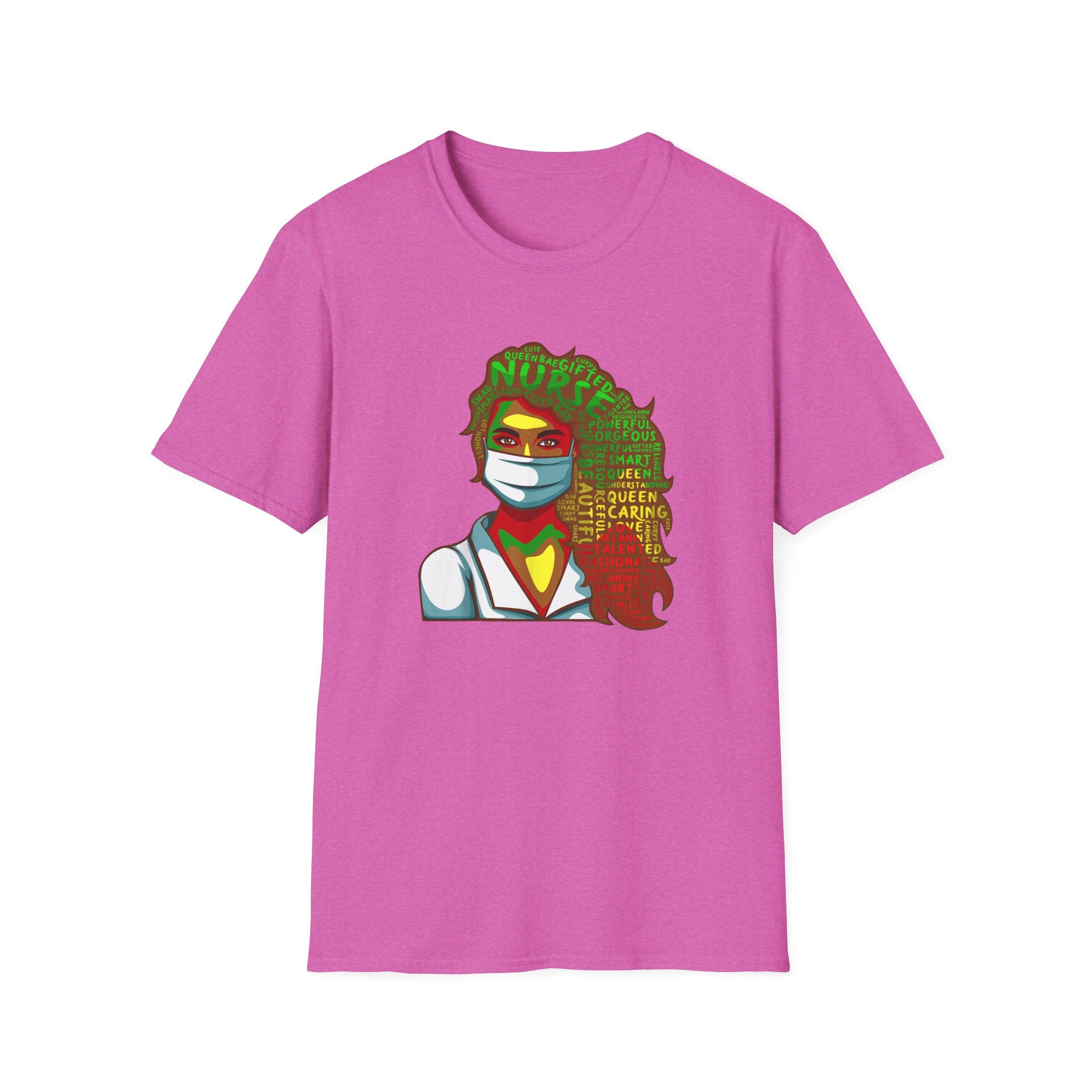 Nurse Queen Masked Portrait T-Shirt — Caring Hero Nurse Gift
