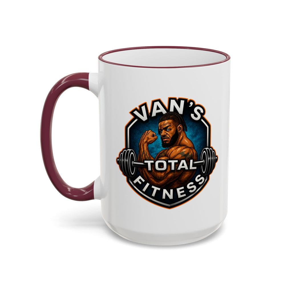 Van's Total Fitness Logo Mug - Accent Rim & Handle 11oz/15oz