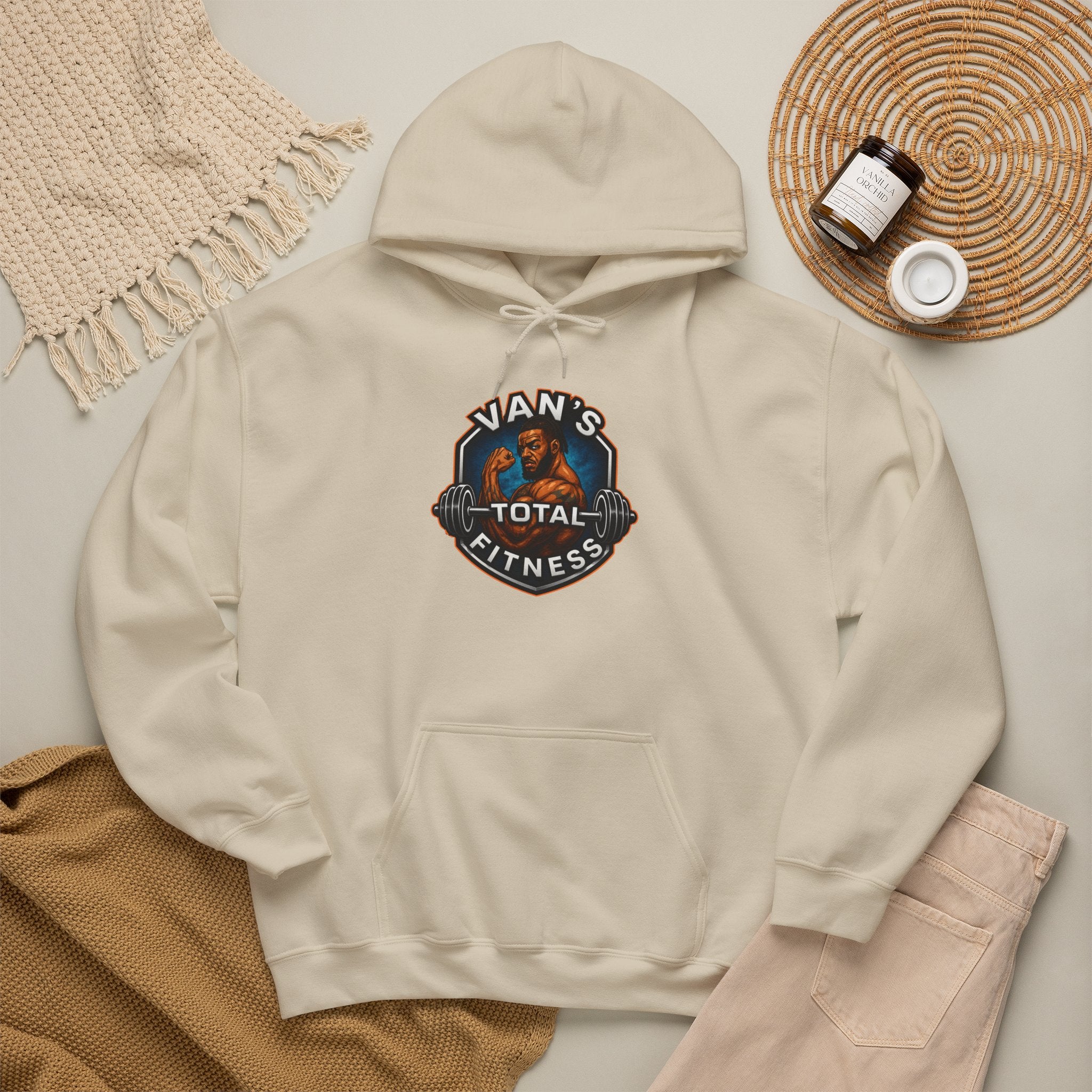 Van's Total Fitness Hoodie — Gym Logo Pullover for Trainers & Athletes