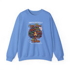 Dope Black Nurse Crewneck Sweatshirt – "Nurse Living Her Best Life" Graphic Black Afro