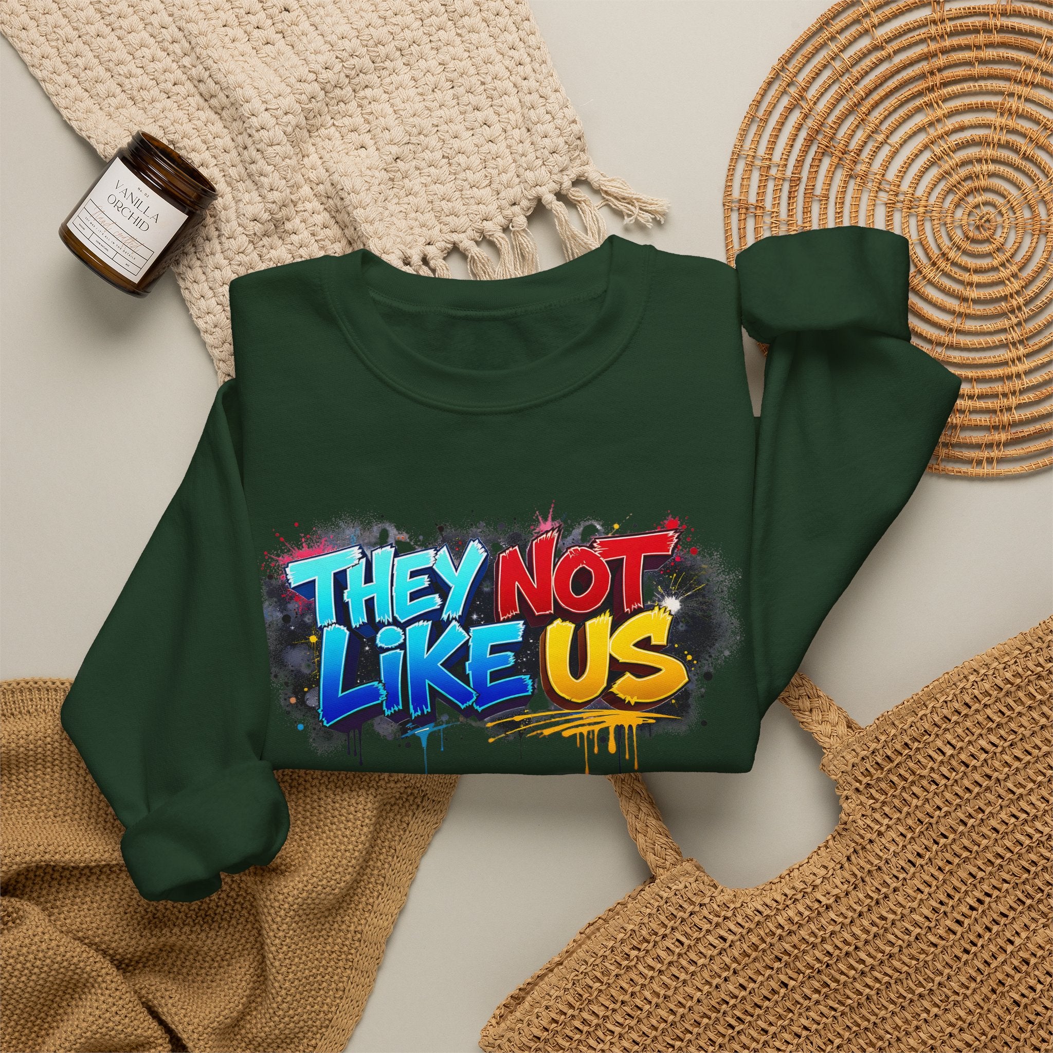 "They Not Like Us" Street Art Graphic — Crewneck Sweatshirt
