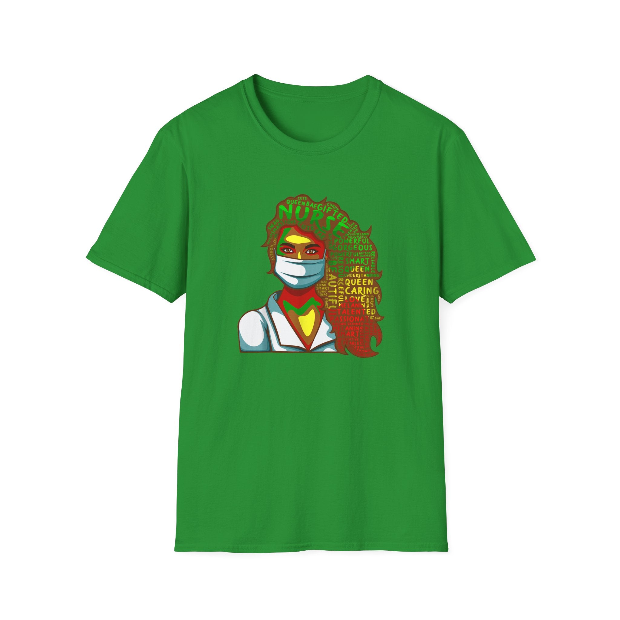 Nurse Queen Masked Portrait T-Shirt — Caring Hero Nurse Gift