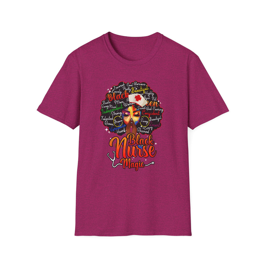 Black Nurse Magic T-Shirt – Nurse w/Black Afro Graphic Tee for Black Nurses