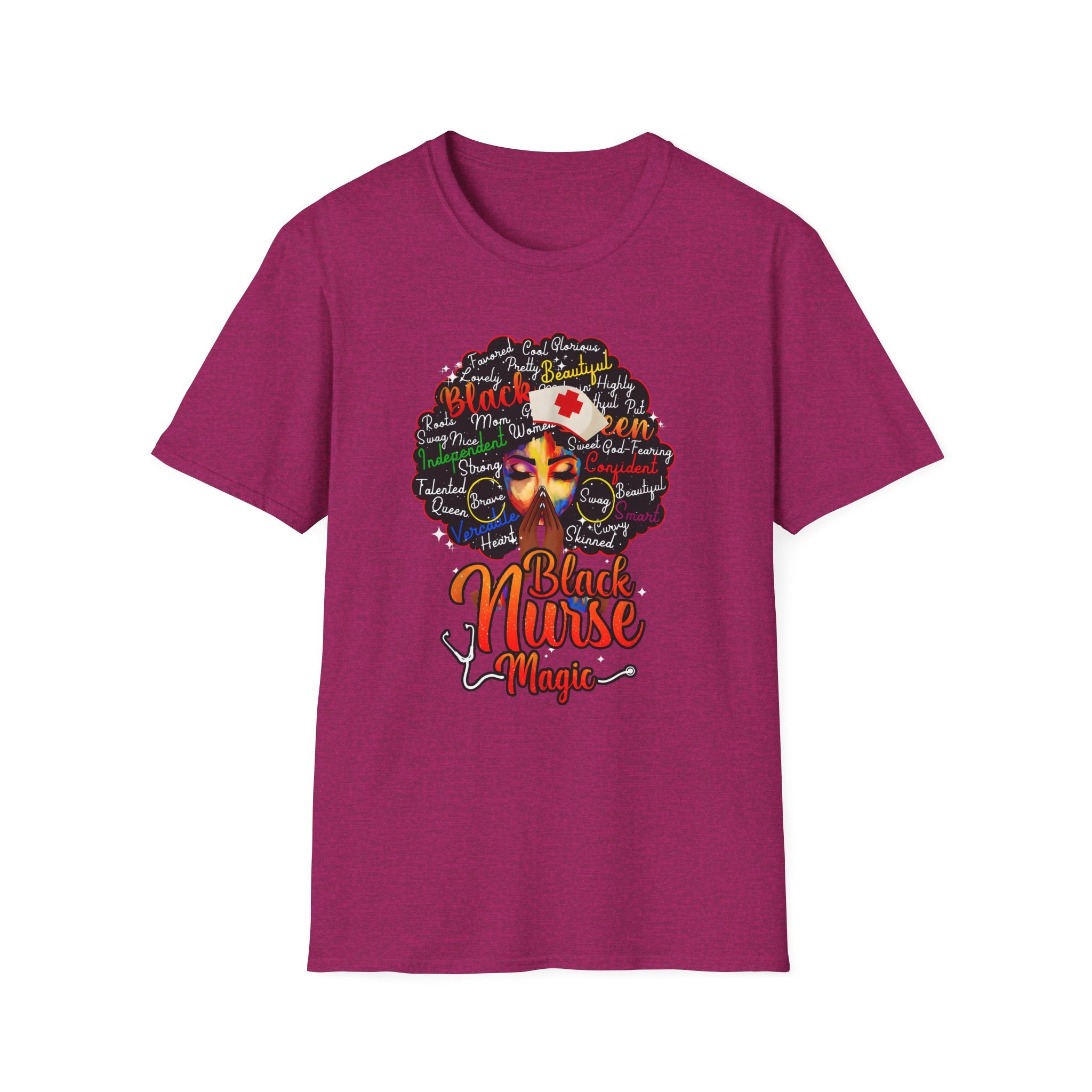 Black Nurse Magic T-Shirt – Nurse w/Black Afro Graphic Tee for Black Nurses