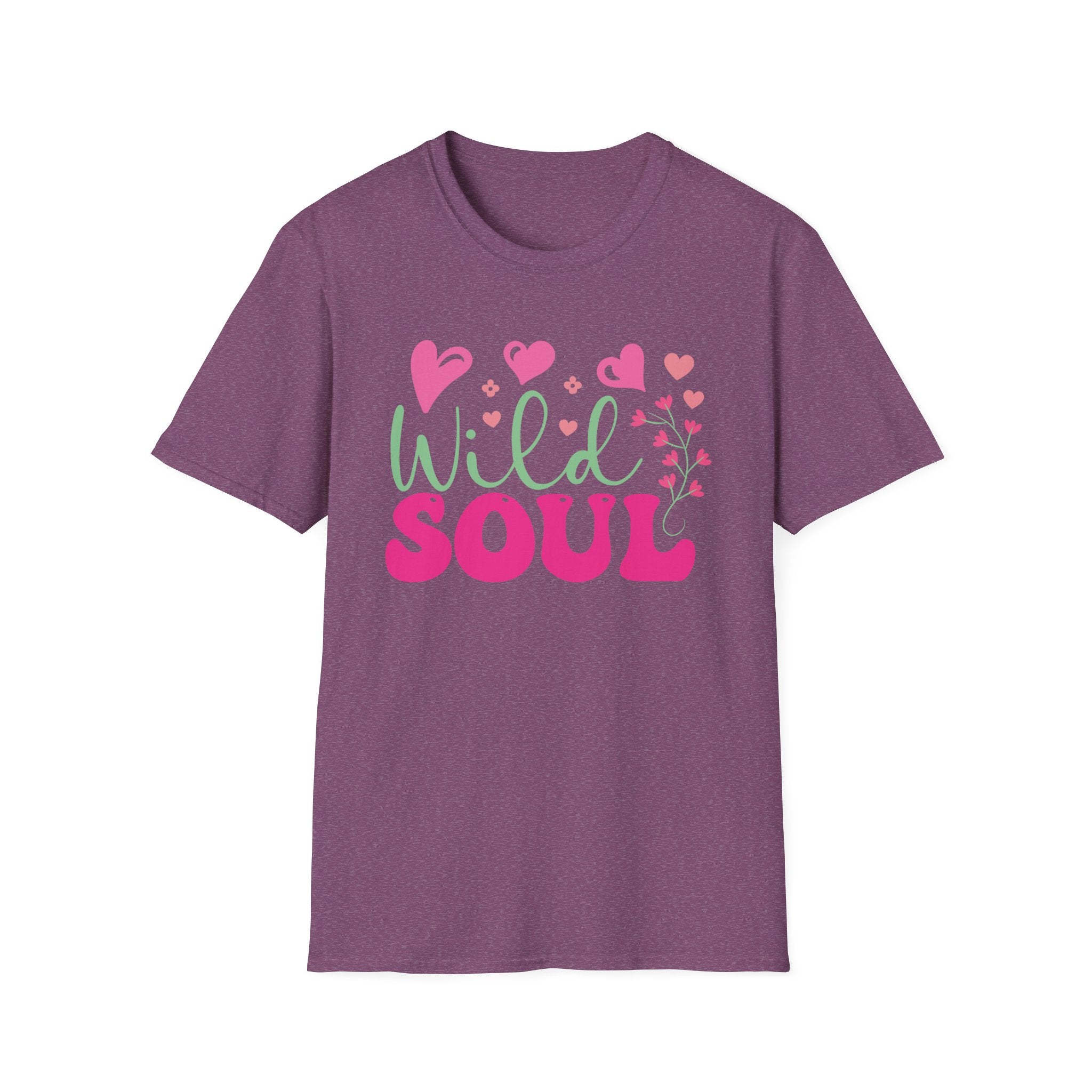 Wild Soul T-Shirt — Pink & Green Heart Graphic Tee