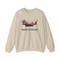 Music Is My Life Sweatshirt — Colorful Piano Graphic Crewneck
