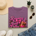 Running on Iced Coffee T-Shirt — Cute Pink Coffee Graphic Tee