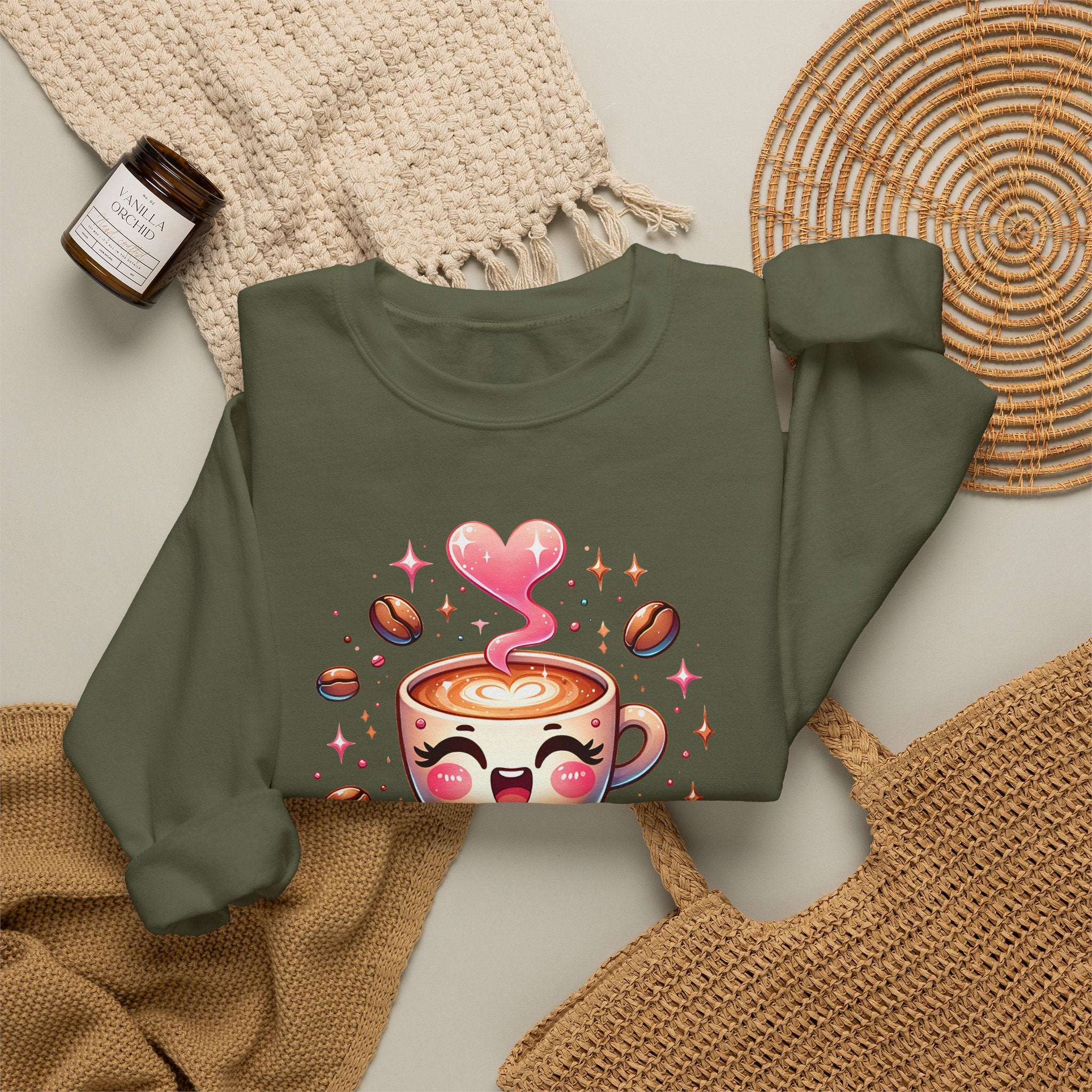 Espresso Yourself Cute Coffee Crewneck Sweatshirt