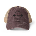 Embroidered "Van's Total Fitness" Barbell Washed Mesh-Ponytail Back Cap