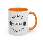 Van's Total Fitness Coffee Mug (11oz/15oz) — Gym Barbell Ceramic Mug