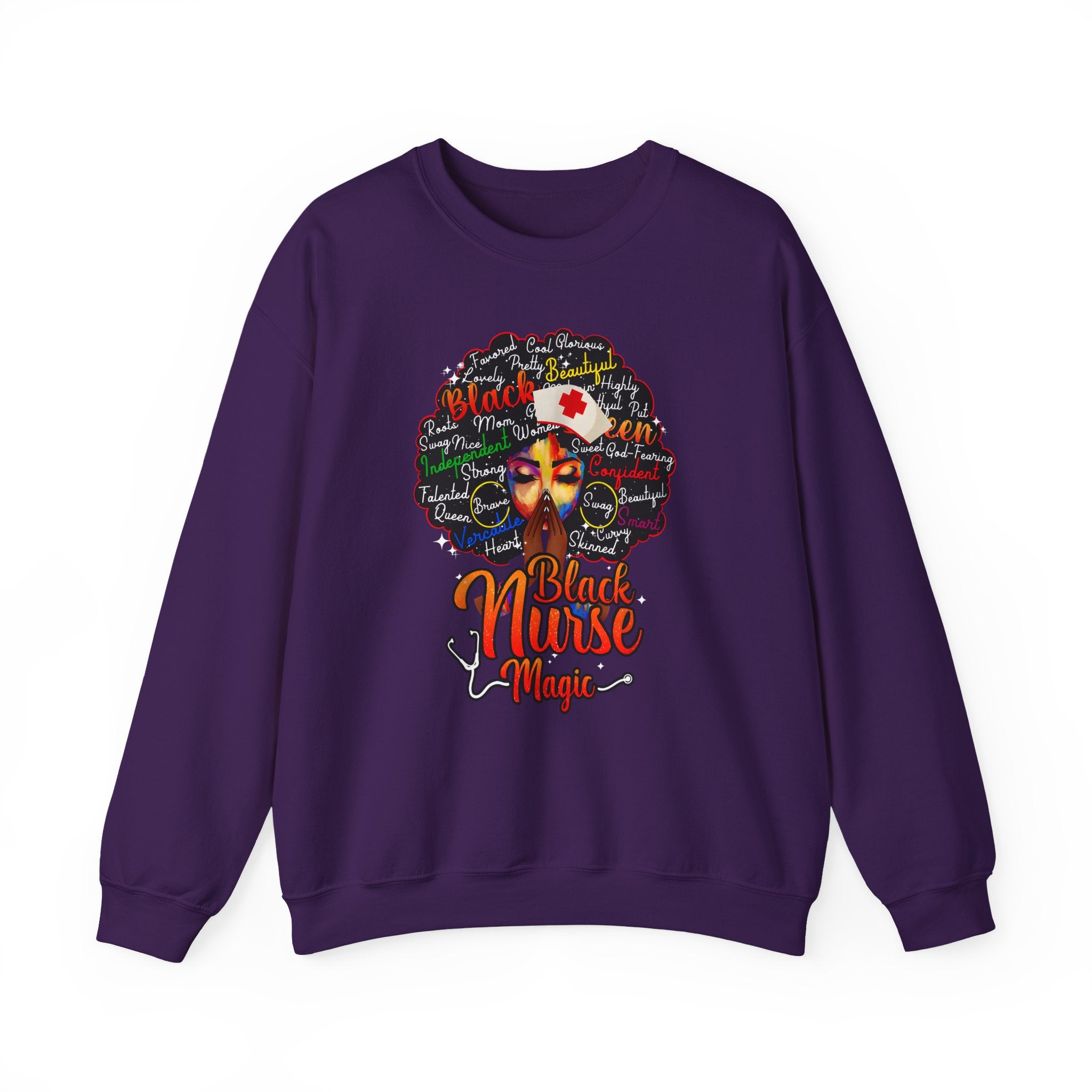 Black Nurse Magic Sweatshirt w/Black Afro