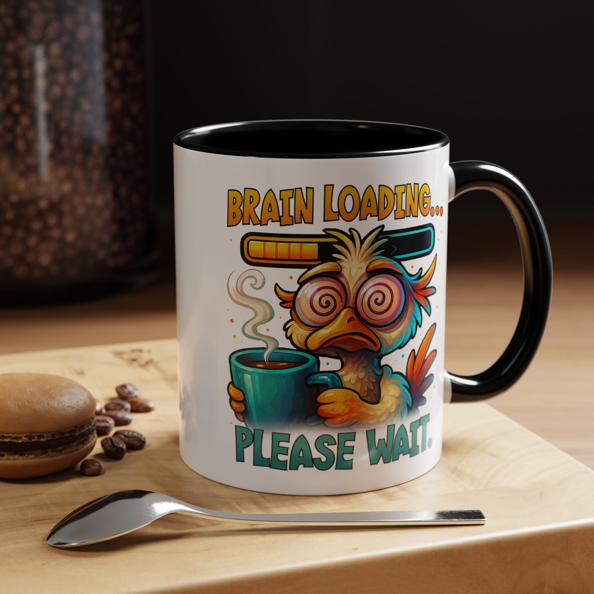 "Brain Loading... Please Wait" Funny Morning Mug for Coffee Lovers