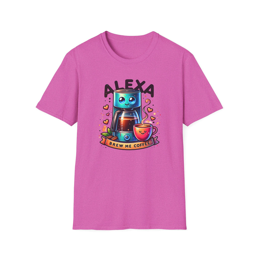 Alexa Coffee Robot T‑Shirt — Cute Brew Me Coffee Tee for Coffee Lovers