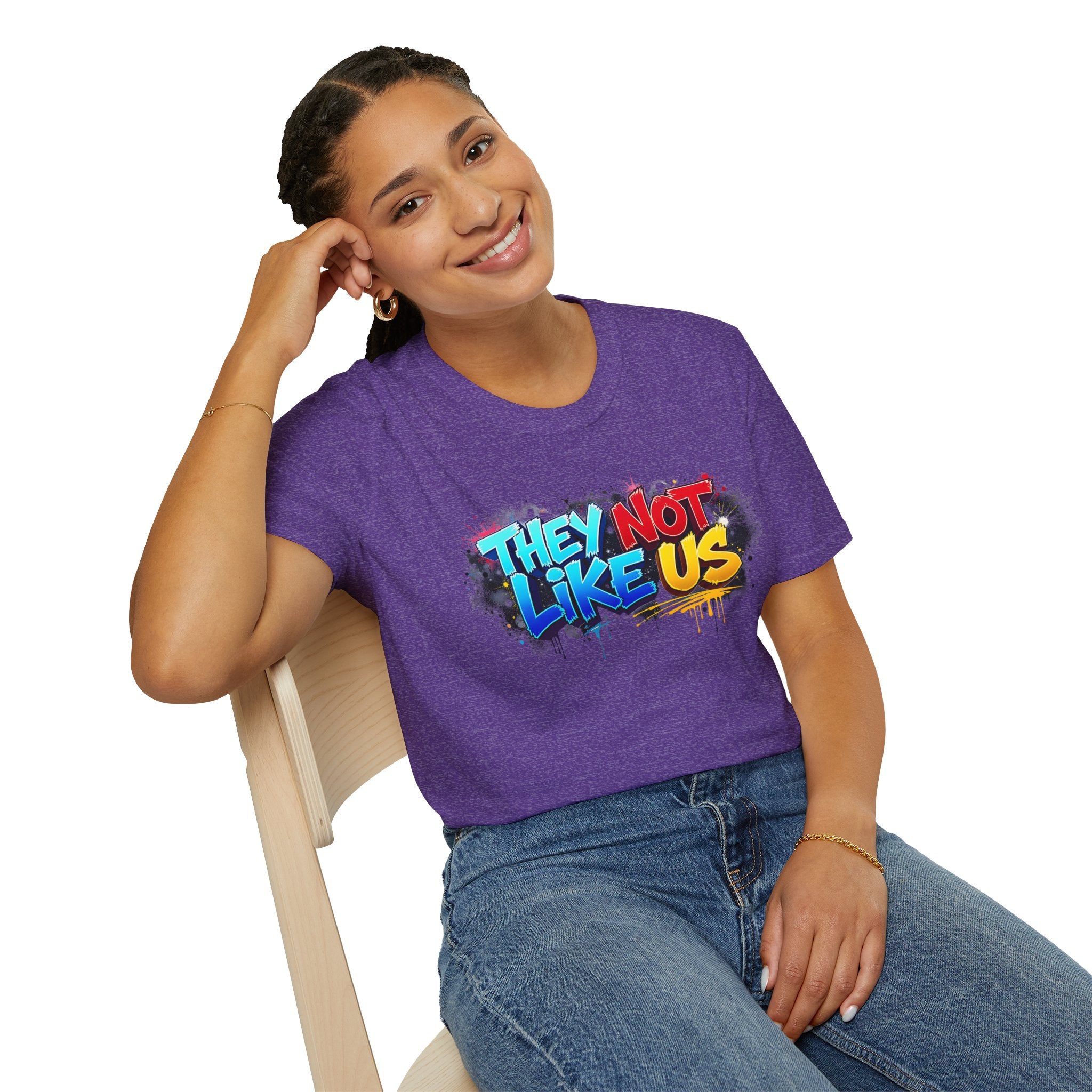 They Not Like Us T-Shirt — Bold Graffiti Statement Tee