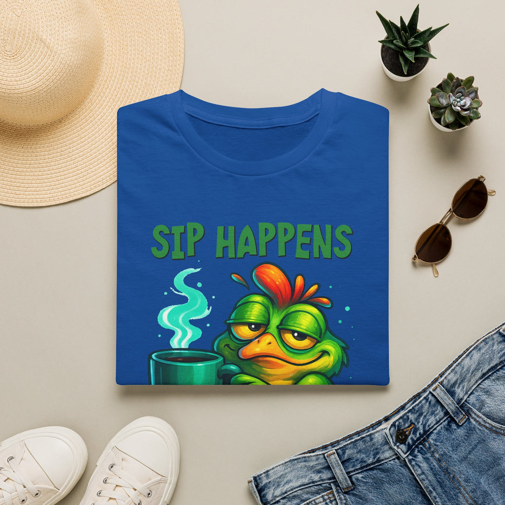 Sip Happens Frog T-Shirt — Funny Coffee Lover Tee