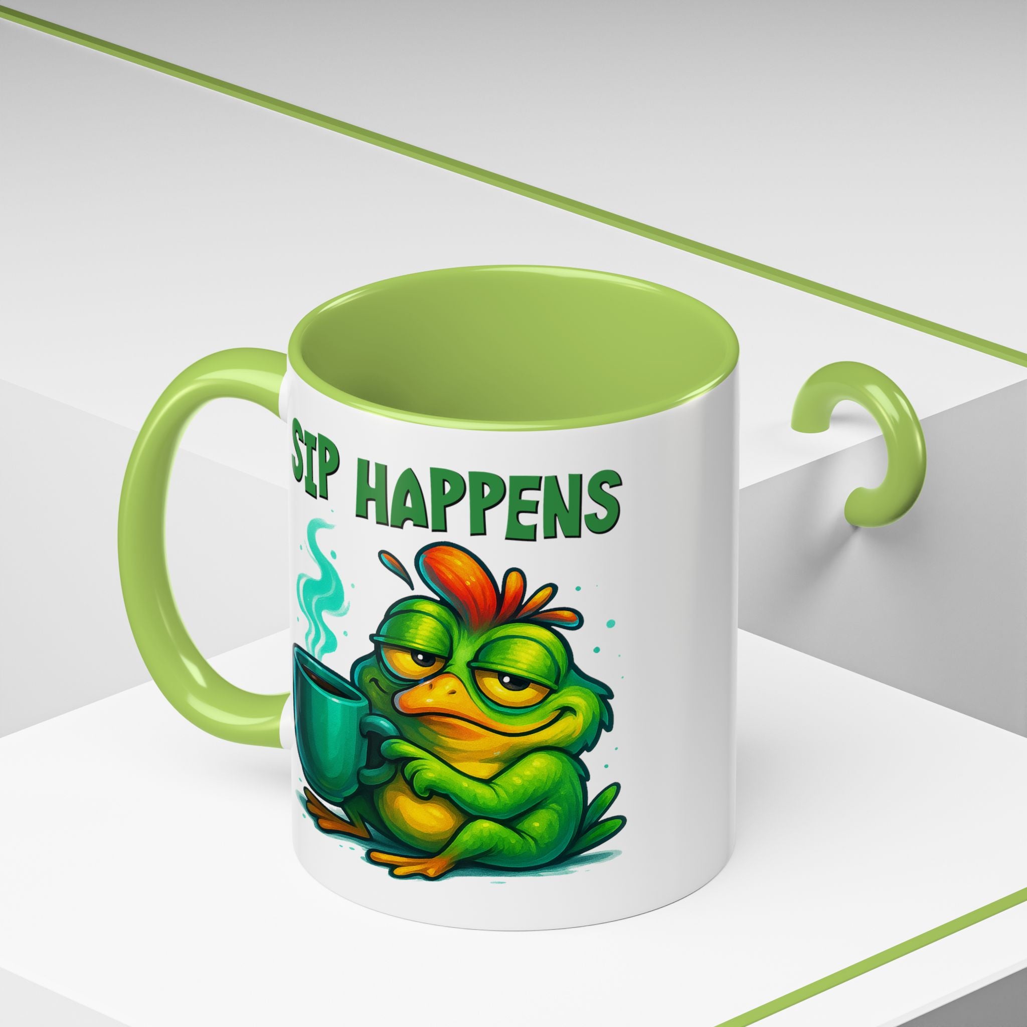 Sip Happens Coffee Mug — Funny Frog Coffee Cup (11/15oz)