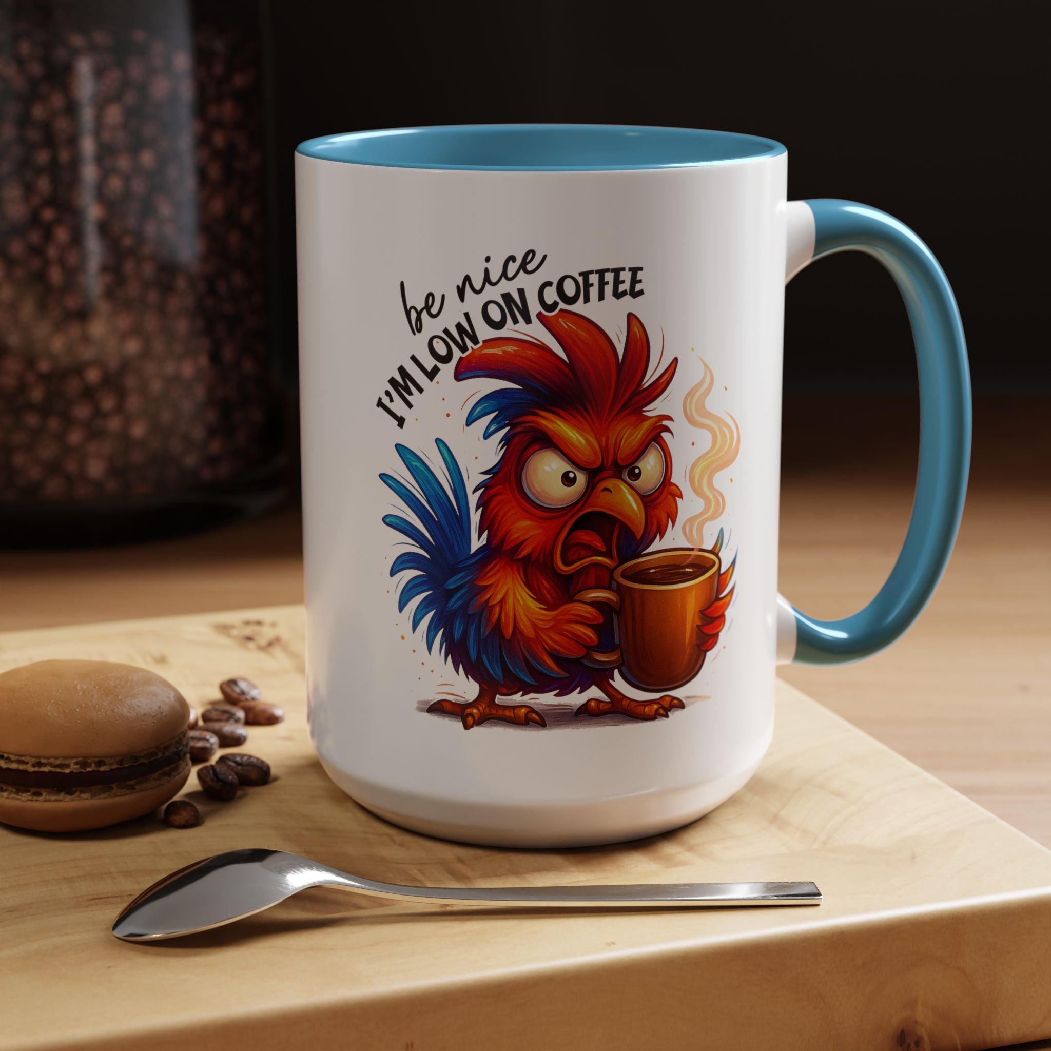 Angry Rooster 'Be Nice I'm Low on Coffee' Ceramic Coffee Mug (11/15oz)