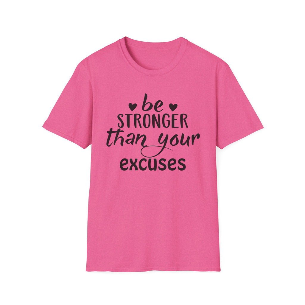 "Be Stronger Than Your Excuses" Inspirational Gym Tee - Motivational T-Shirt