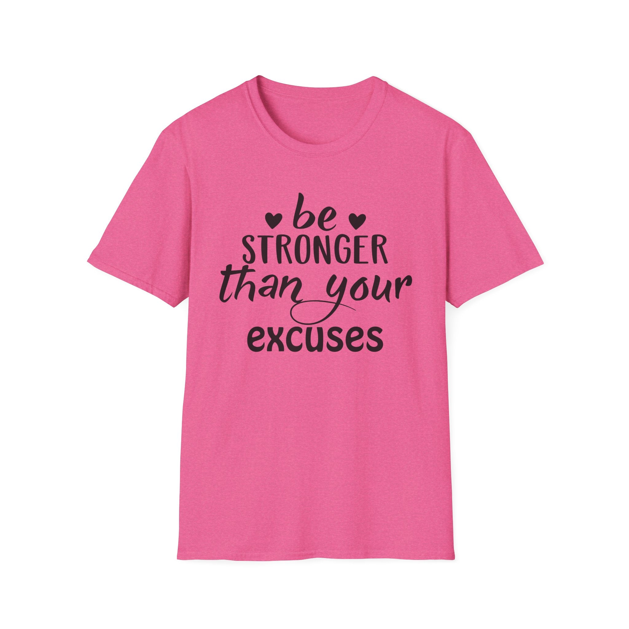 "Be Stronger Than Your Excuses" Inspirational Gym Tee - Motivational T-Shirt