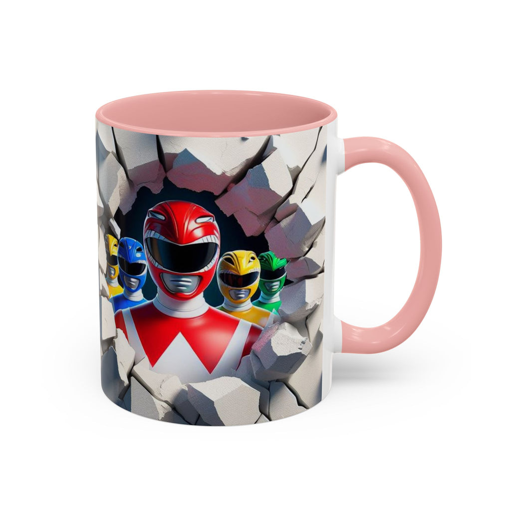 Power Rangers Coffee Mug — Retro Superhero Team Design (11/15 oz)