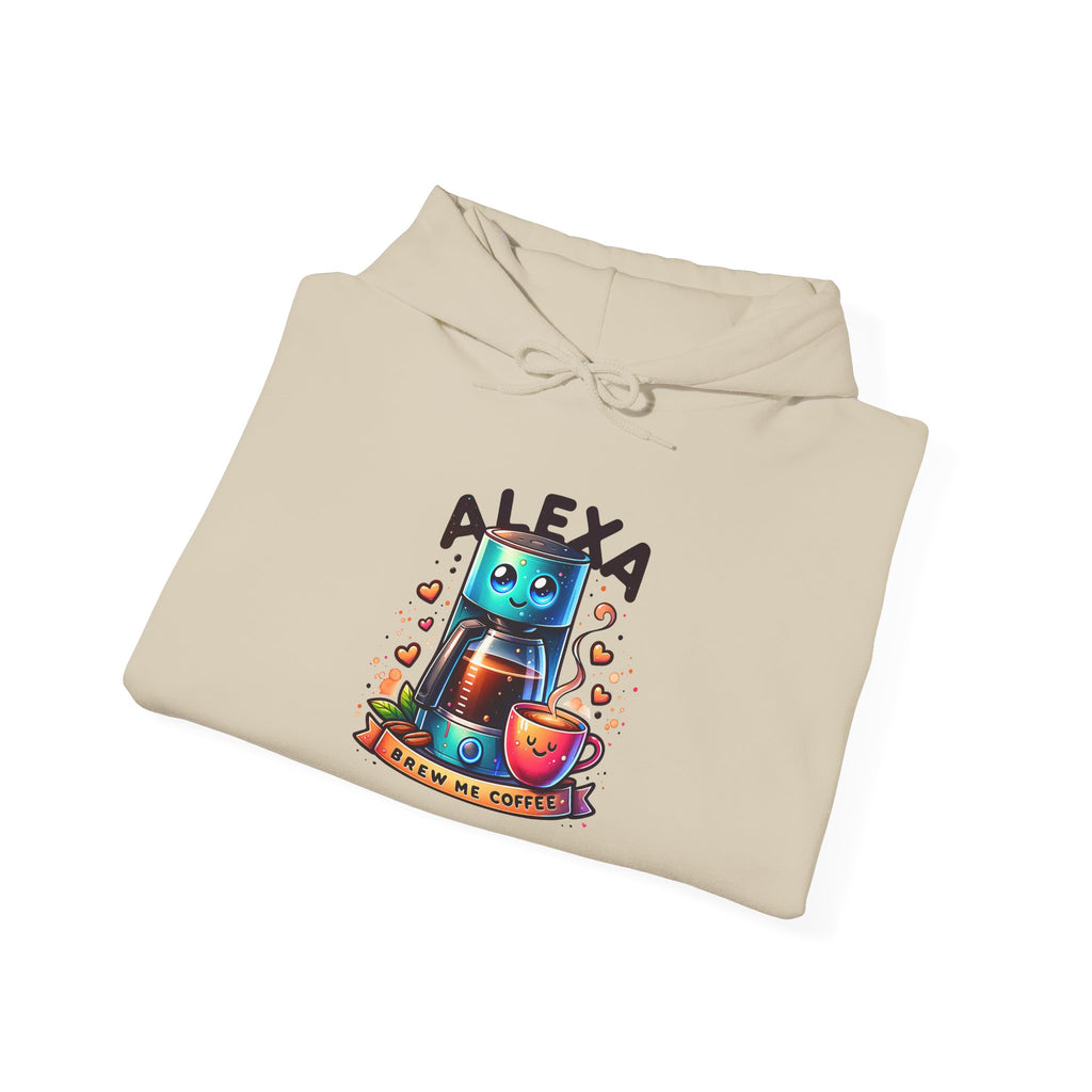 Alexa Coffee Maker Hoodie — Cute Coffee Maker with Coffee Illustration