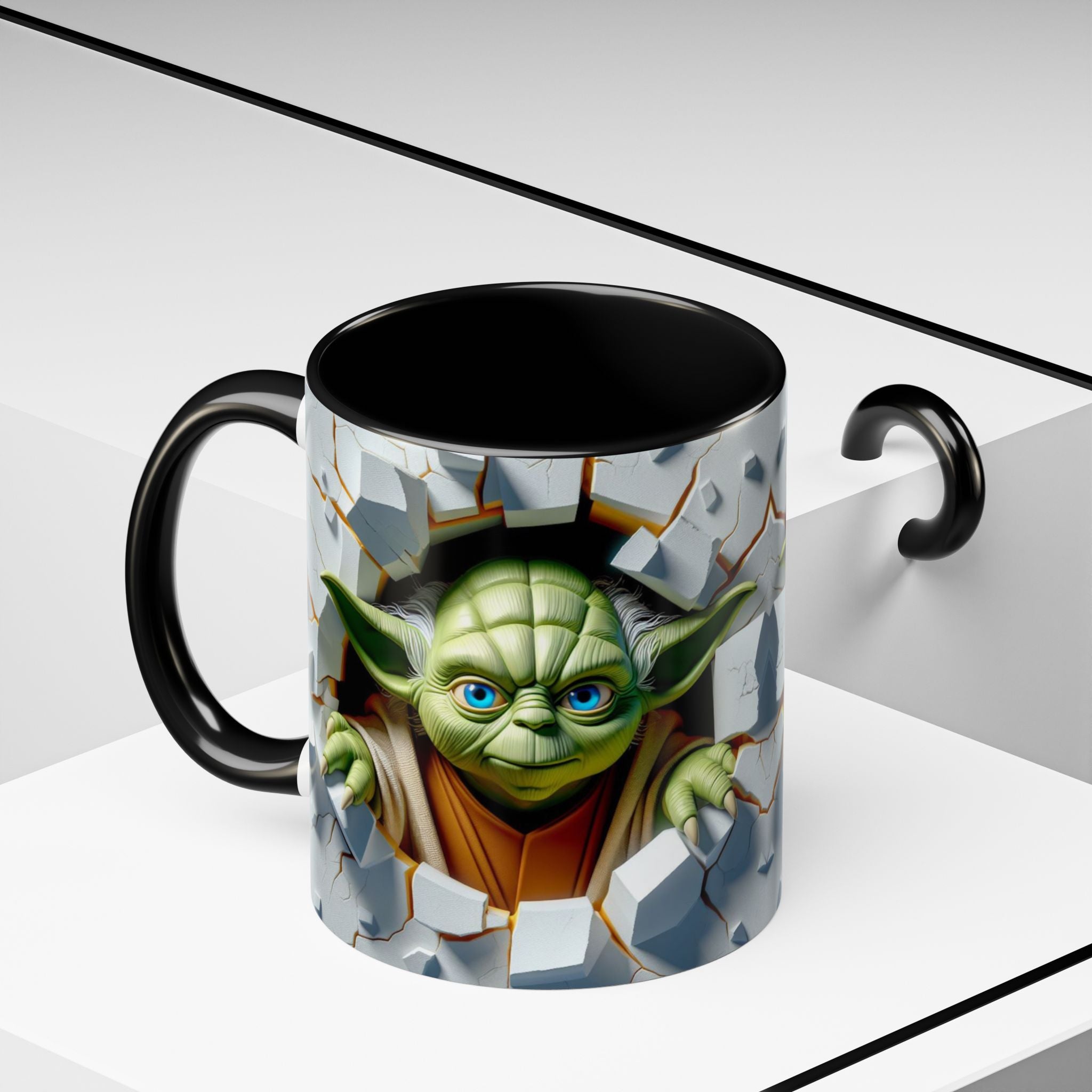 Yoda Break Through Accent Coffee Mug (11/15oz)