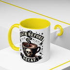 Death Before Decaf Coffee Mug — Skull Coffee Lover Gift (11/15oz)
