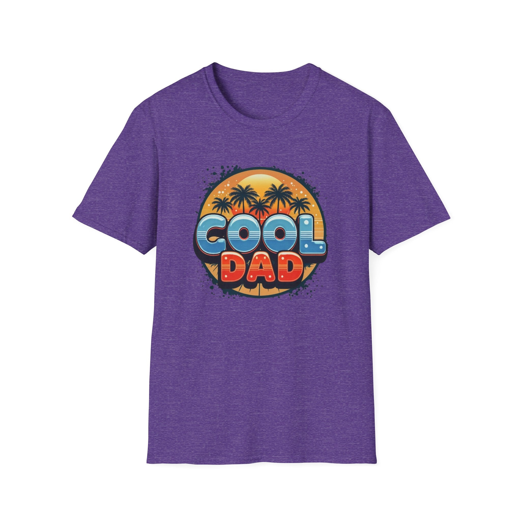 Cool Dad T-Shirt – Retro Sunset Palm Fathers Tee