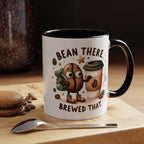 Bean There Brewed That Coffee Mug — Cute Coffee Bean & Cup Accent Mug (11/15oz)