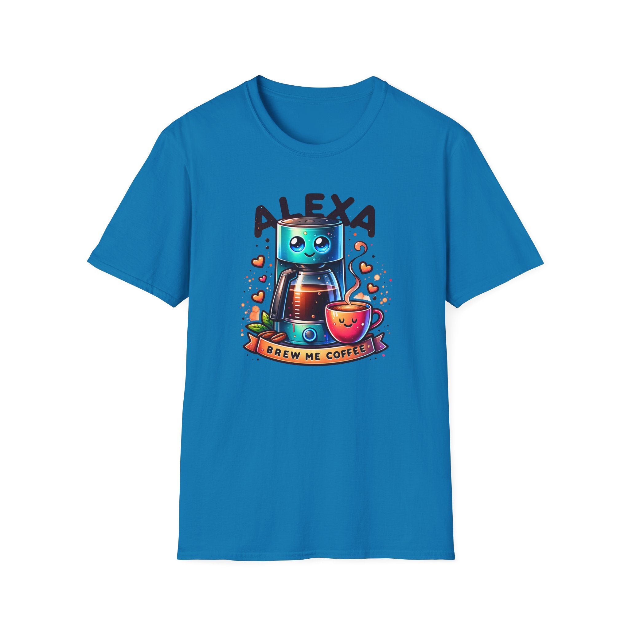 Alexa Coffee Robot T‑Shirt — Cute Brew Me Coffee Tee for Coffee Lovers