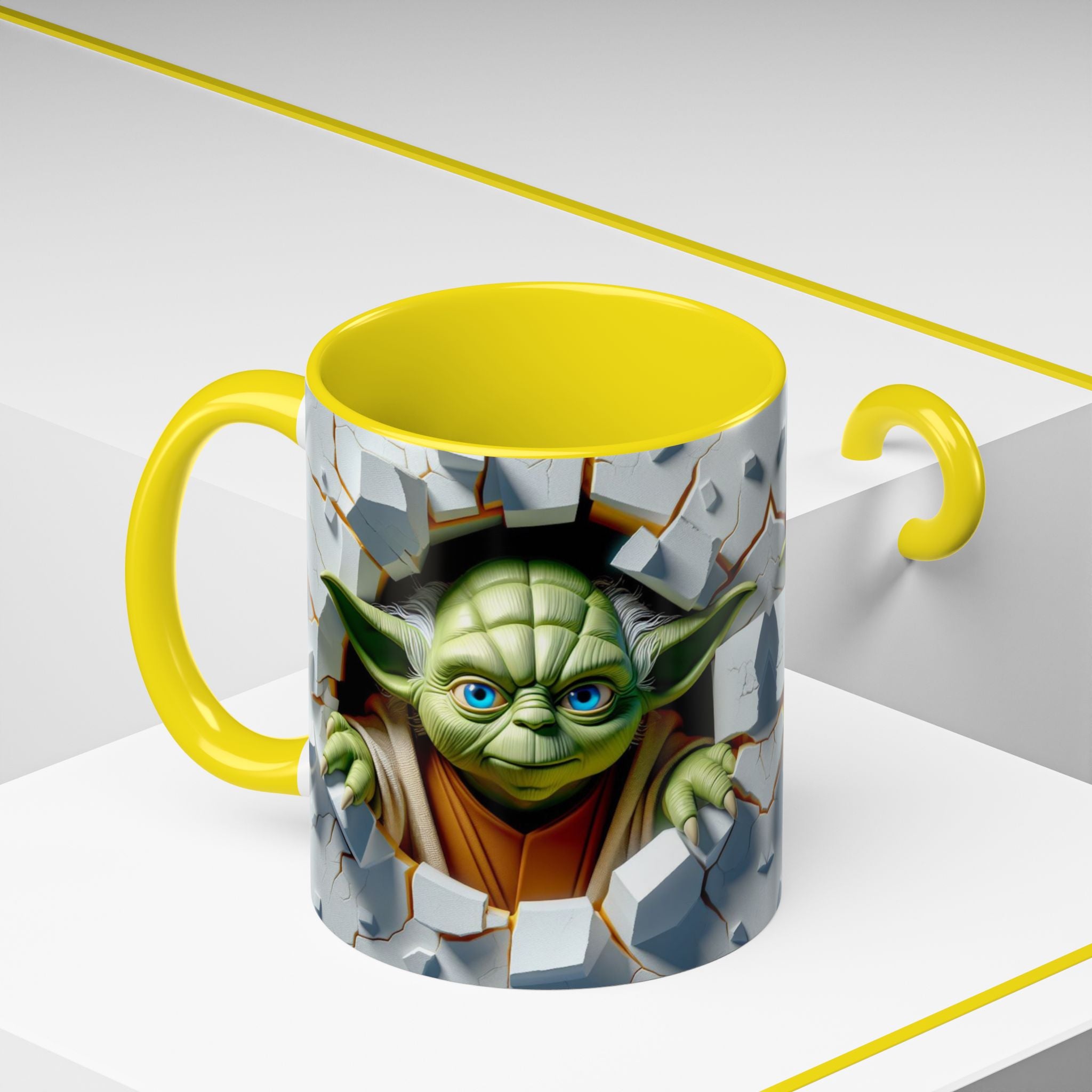 Yoda Break Through Accent Coffee Mug (11/15oz)