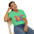 Nurse Floral Rainbow T-Shirt — Colorful Flower Tribute for Nurses