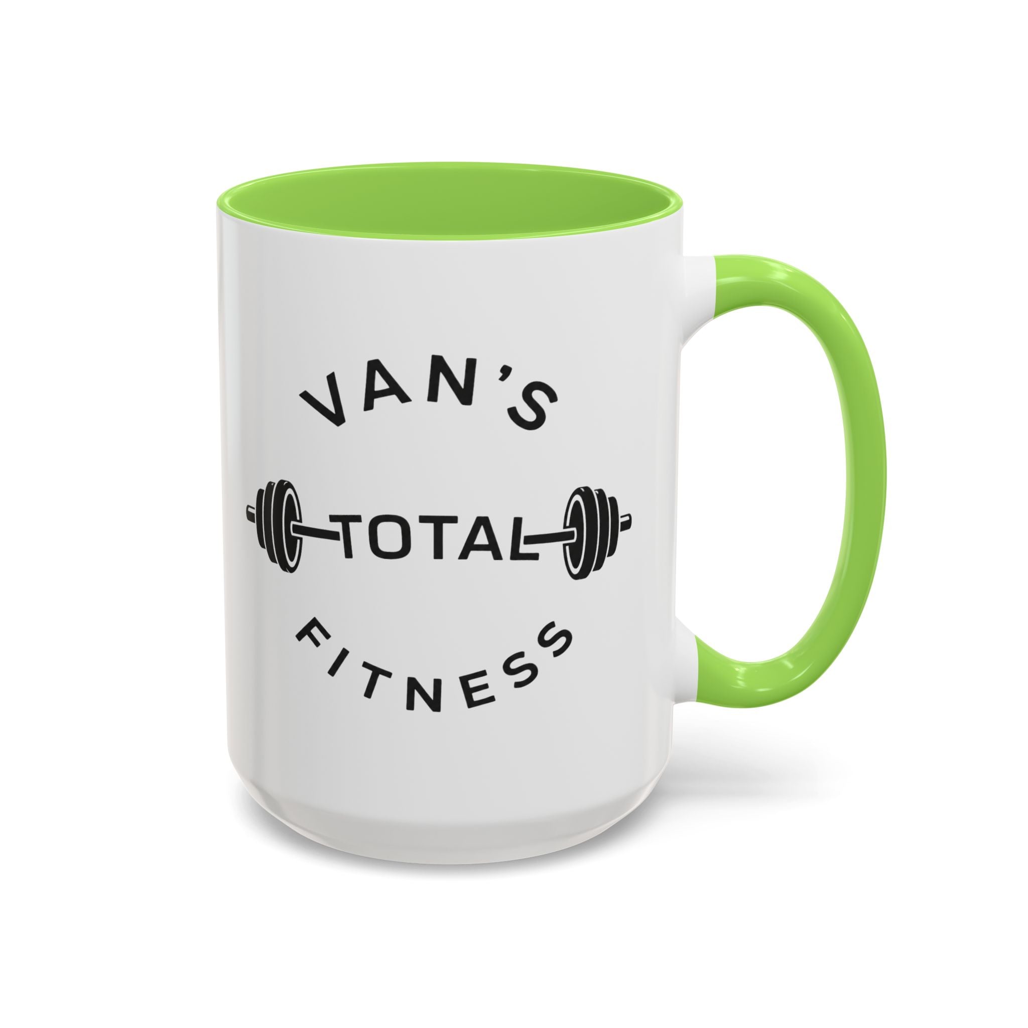 Van's Total Fitness Coffee Mug (11oz/15oz) — Gym Barbell Ceramic Mug