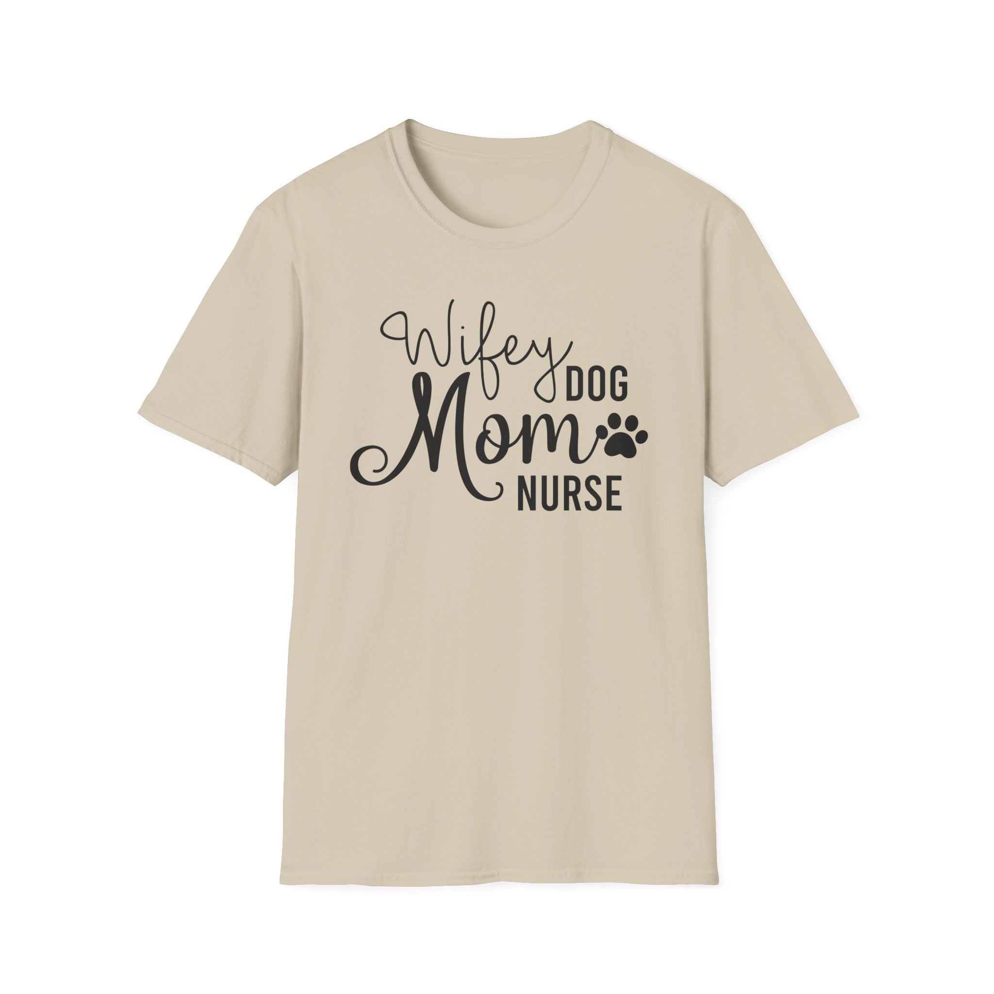 Wifey Dog Mom Nurse T-Shirt – Cute Paw Print Shirt for Nurses & Dog Lovers