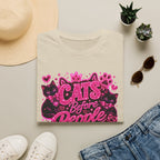 Cats Before People T-Shirt – Cute Pink Cat Graphic Tee