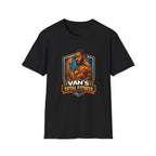 Van's Total Fitness T-Shirt | Muscular Bodybuilder Logo Tee