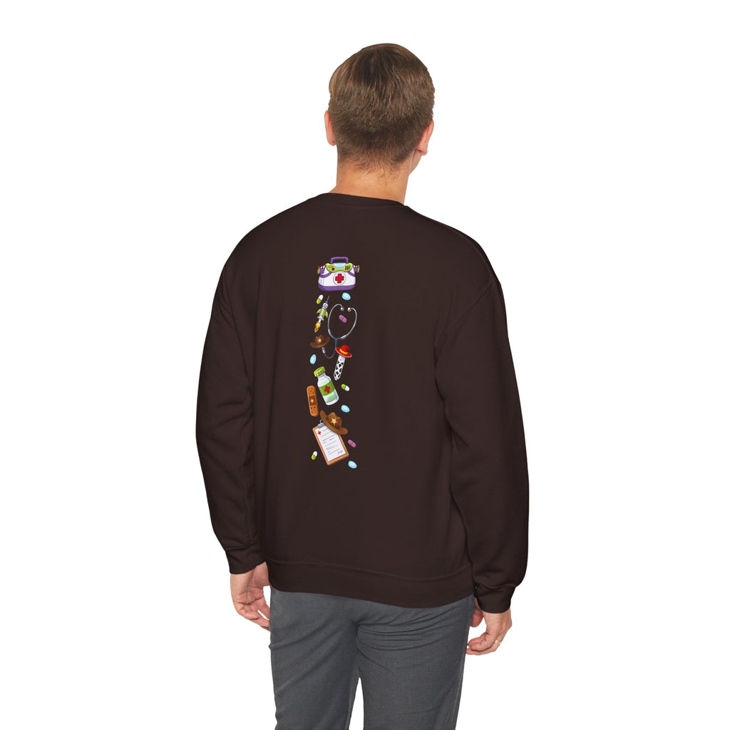 Nurse Story Sweatshirt — Cute Medical Cartoon Crewneck for Nurses