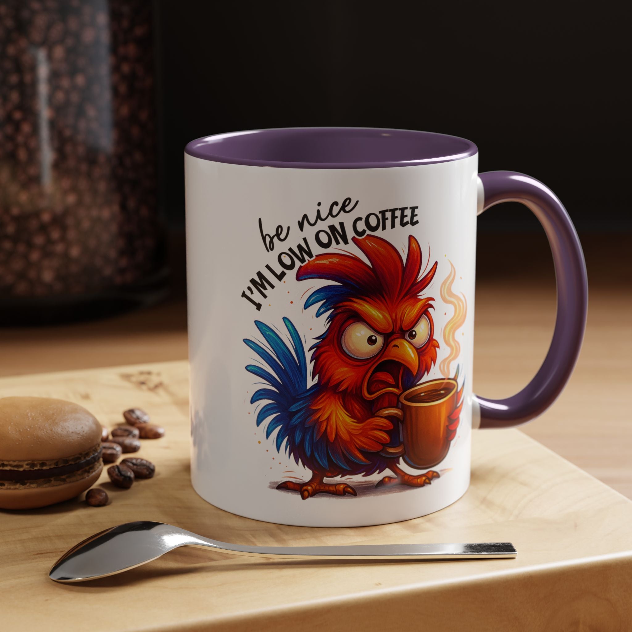 Angry Rooster 'Be Nice I'm Low on Coffee' Ceramic Coffee Mug (11/15oz)