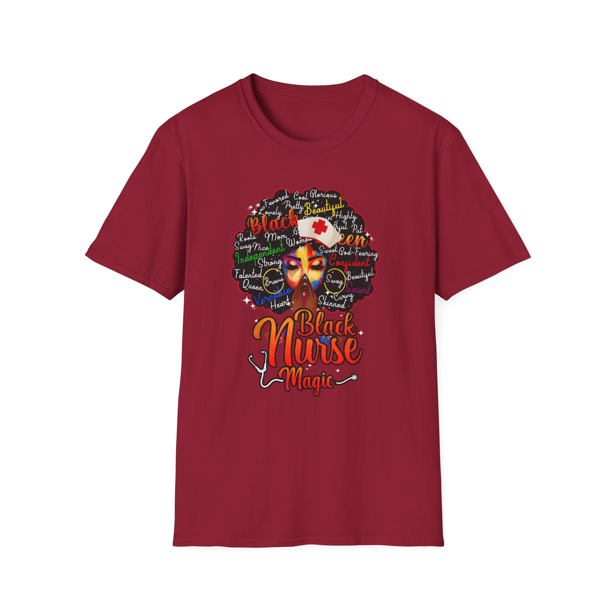Black Nurse Magic T-Shirt – Nurse w/Black Afro Graphic Tee for Black Nurses